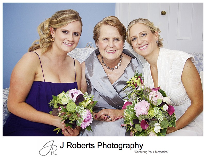 Bride with her mother and sister pre wedding - wedding photography sydney